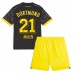Borussia Dortmund Donyell Malen #21 Babykleding Uitshirt Kinderen 2023-24 Korte Mouwen (+ korte broeken)